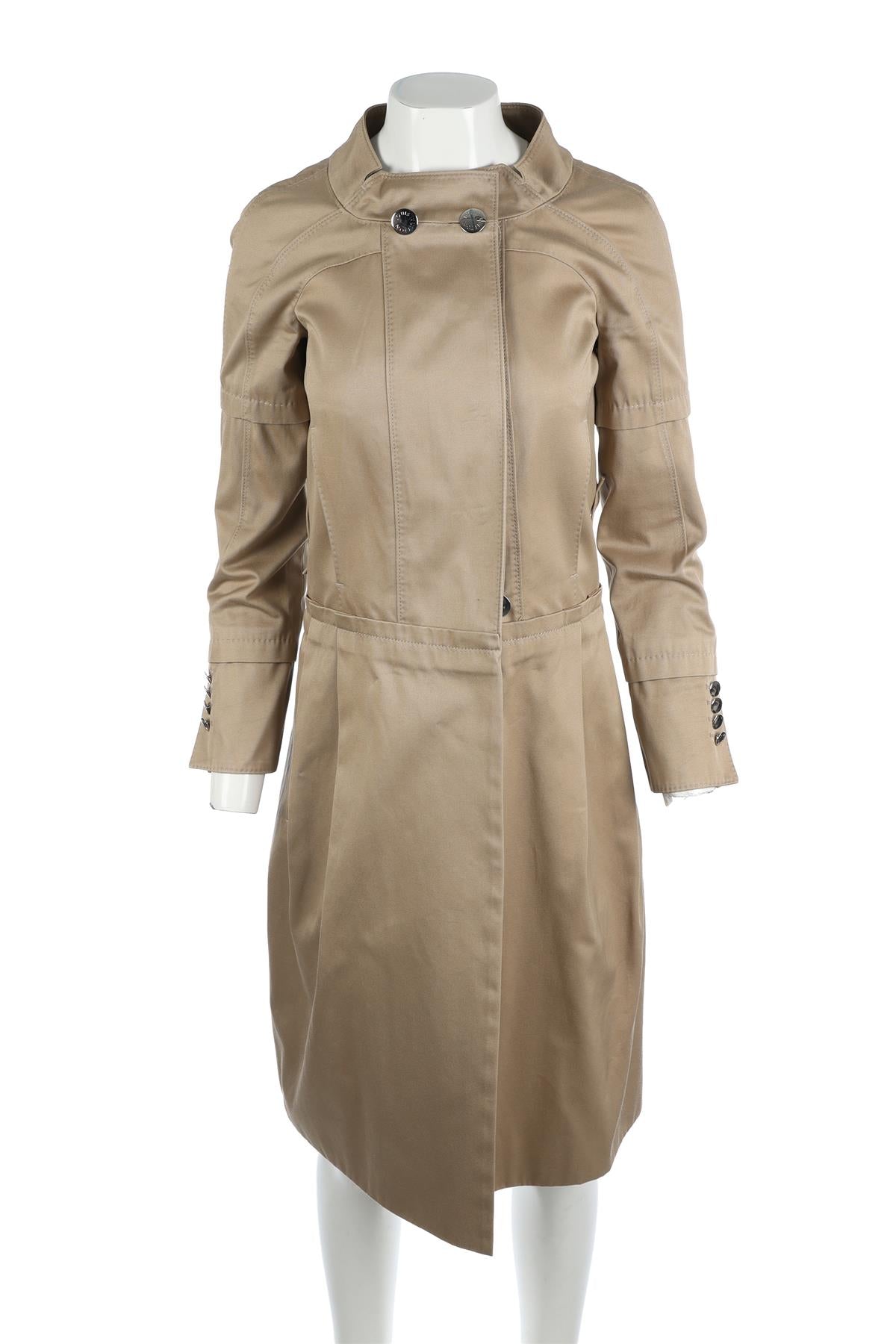LOUIS VUITTON BEIGE 2007 COTTON COAT FR 36 UK 8