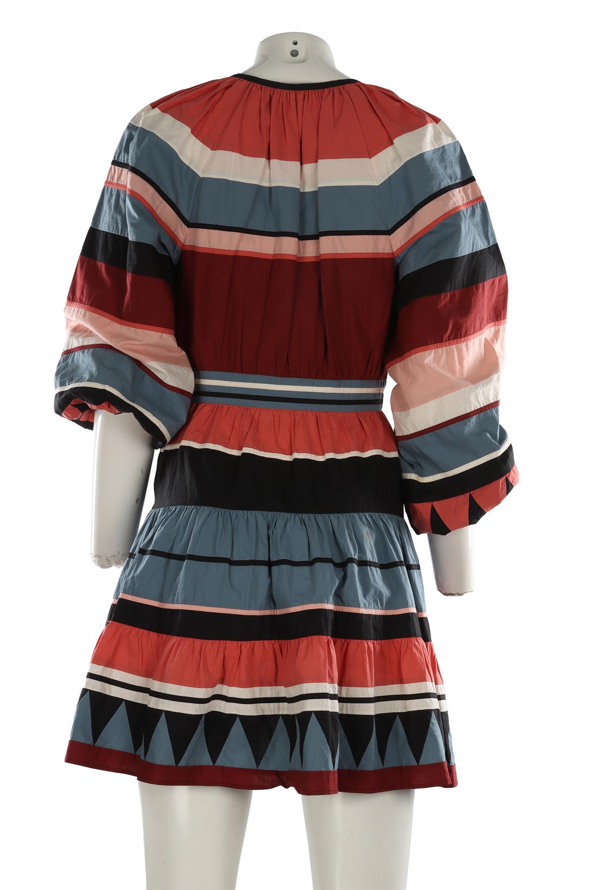 ULLA JOHNSON MULTI COTTON MINI DRESS US 4 UK 8 FR 36