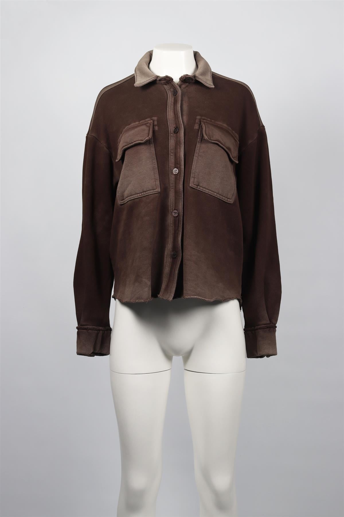 COTTON CITIZEN BROWN COTTON SHIRT XSMALL