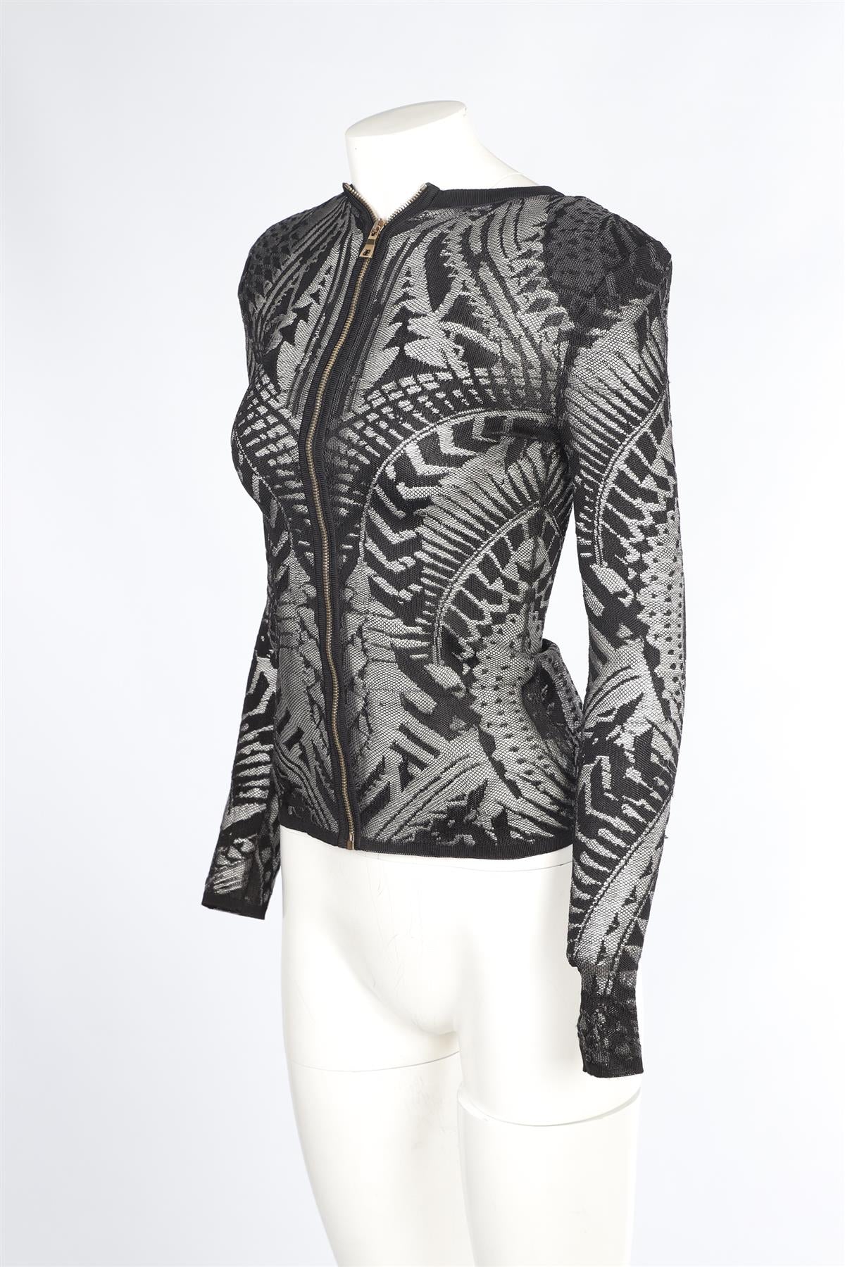 BALMAIN BLACK KNIT TOP UK 6