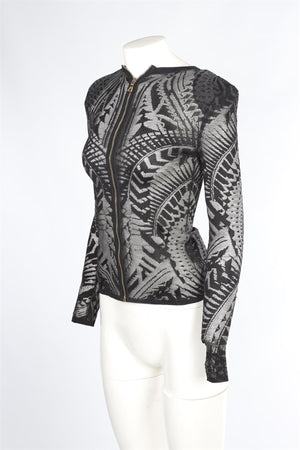 BALMAIN BLACK KNIT TOP UK 6