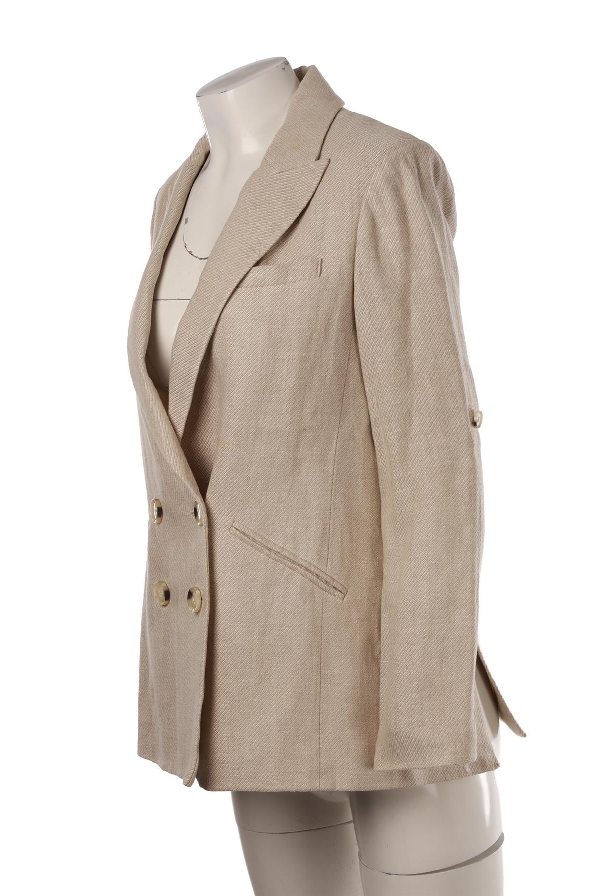 BEIGE LINEN BLAZER