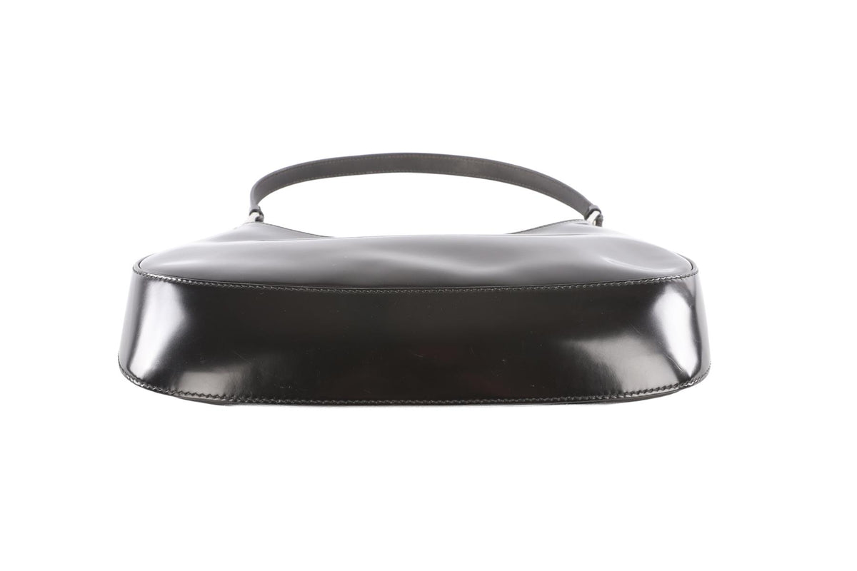 PRADA BLACK CLEO LEATHER SHOULDER BAG