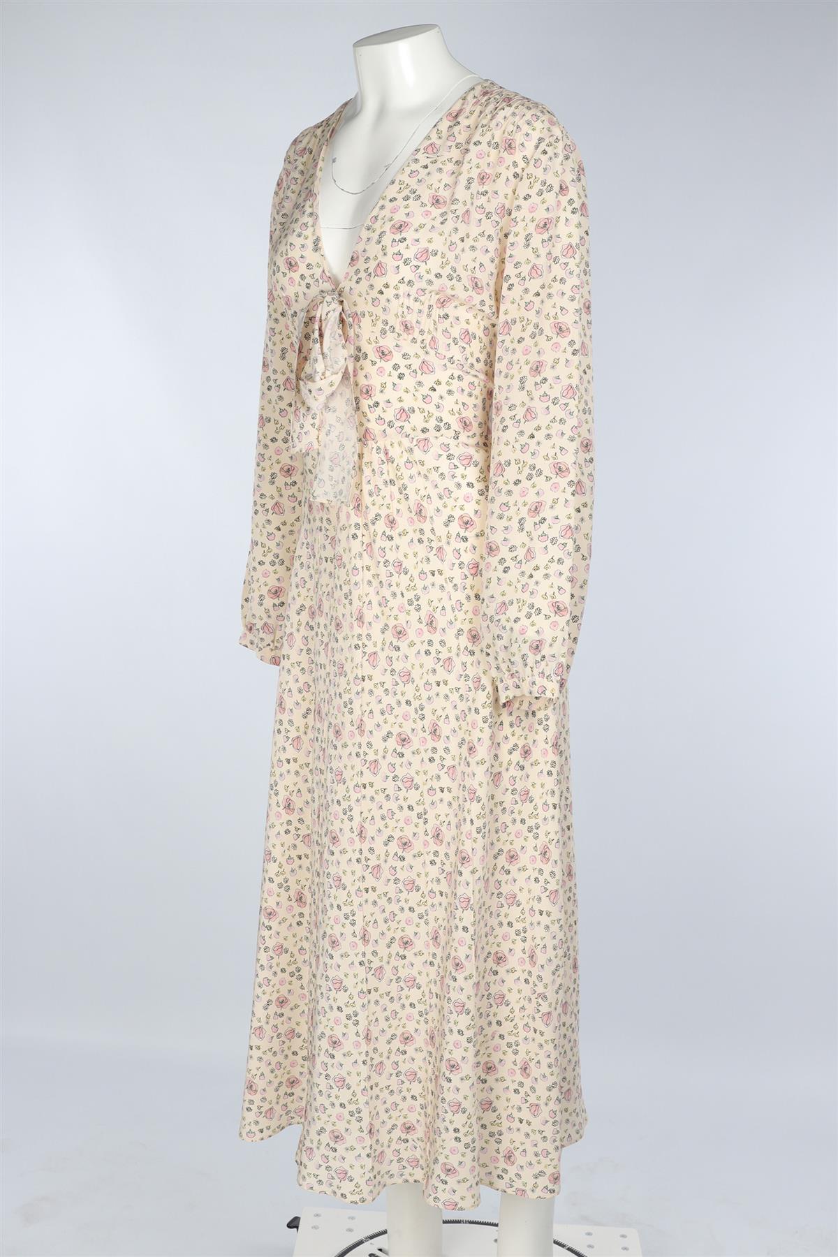 MIU MIU MULTI SILK MAXI DRESS IT 46 UK 14