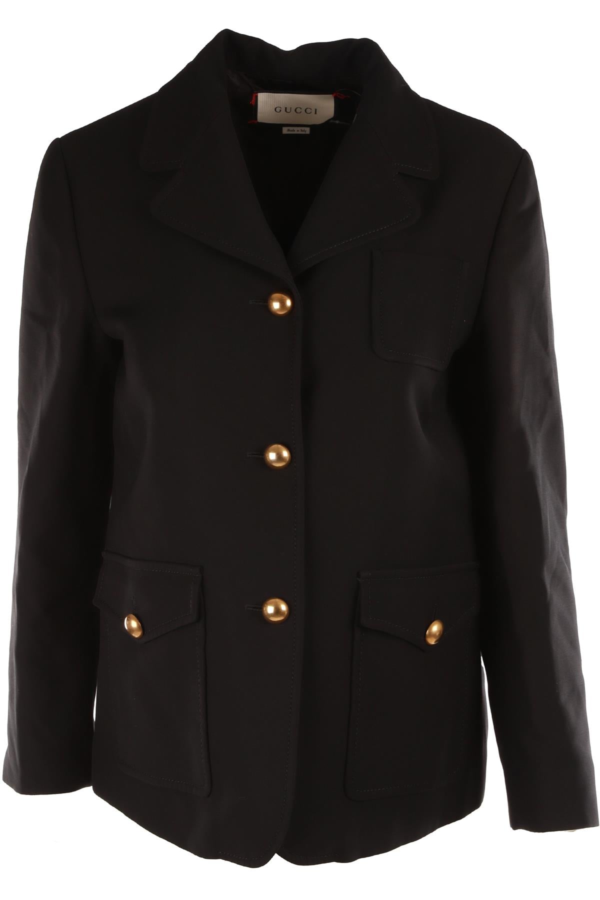 GUCCI BLACK GG SILK BLAZER IT 42 UK 10