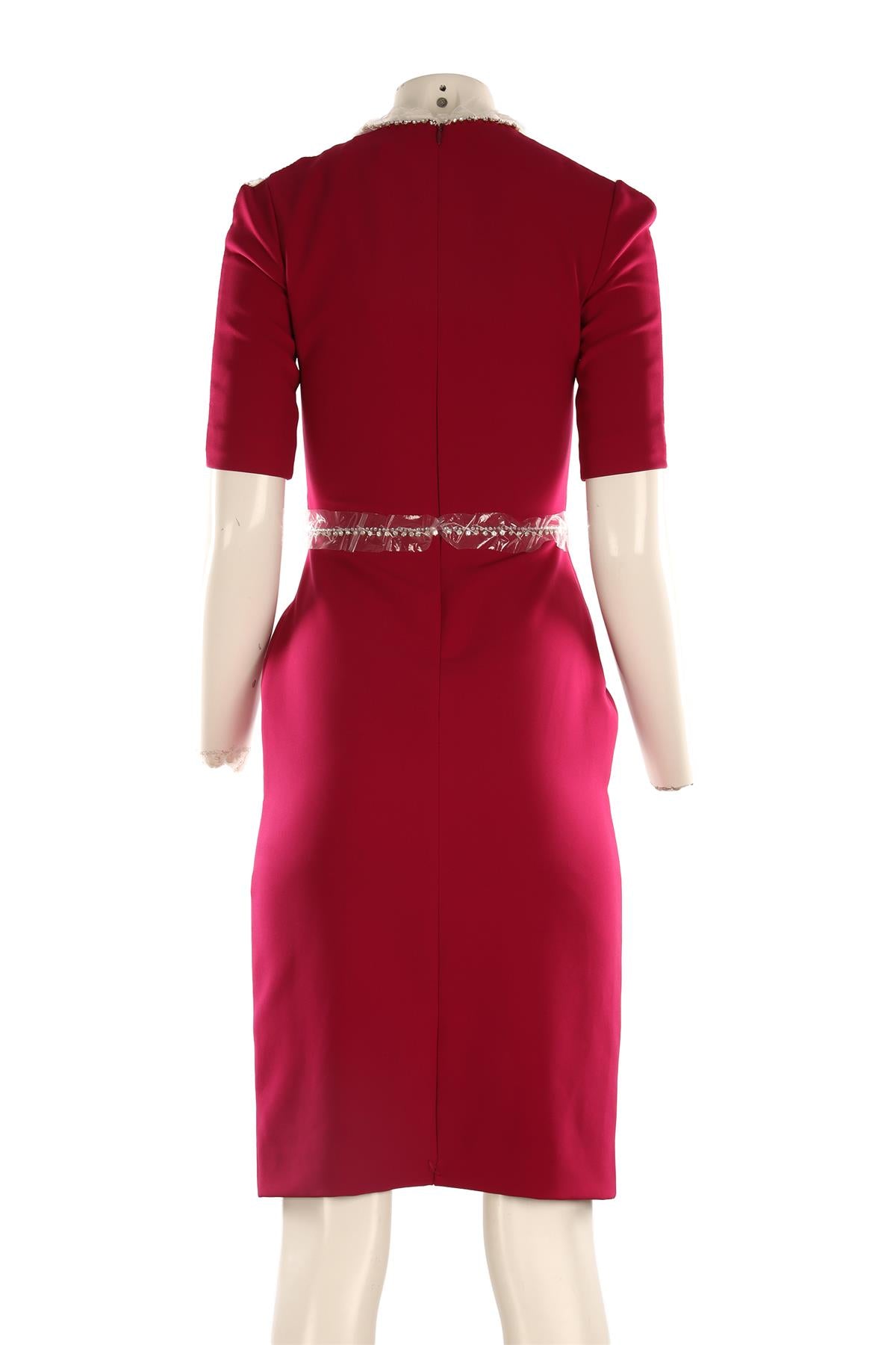 JENNY PACKHAM PINK CREPE MIDI DRESS UK 6