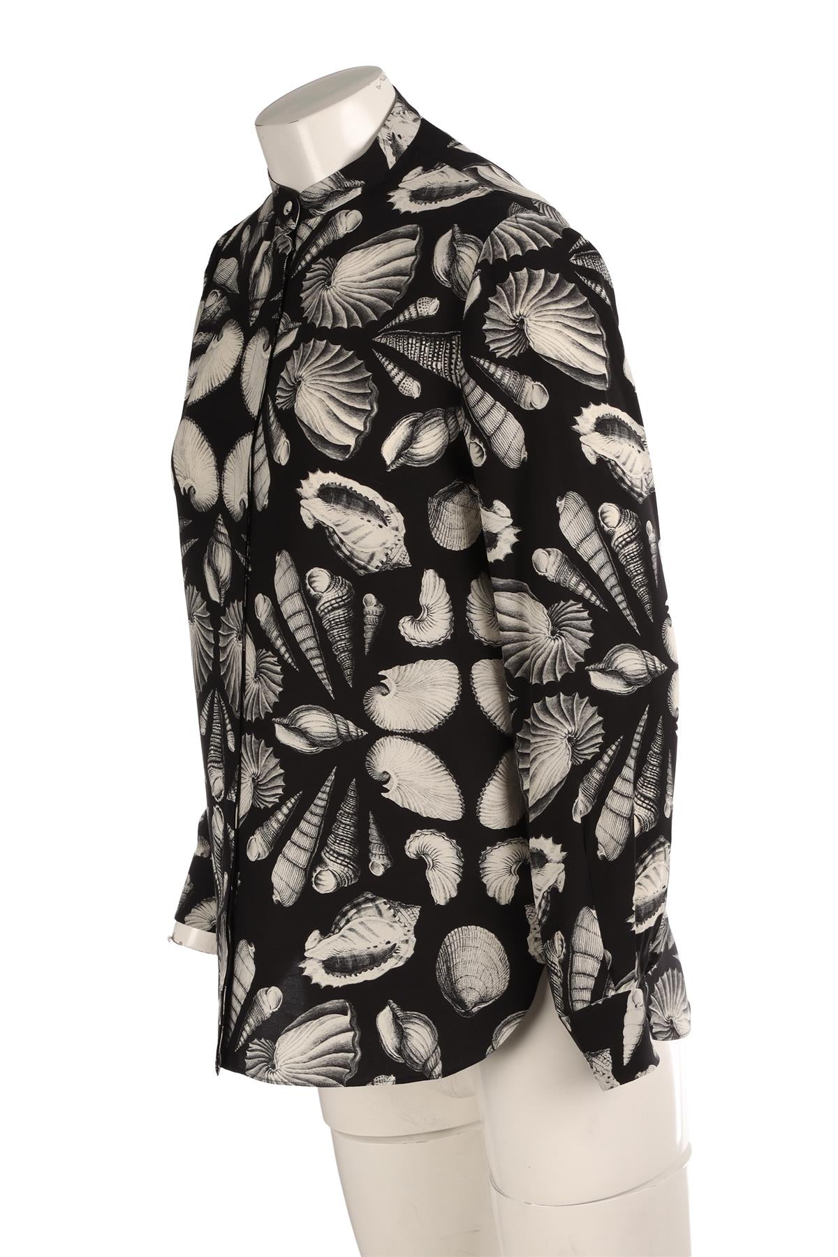 ALEXANDER MCQUEEN BLACK SILK SHIRT IT 40 UK 8