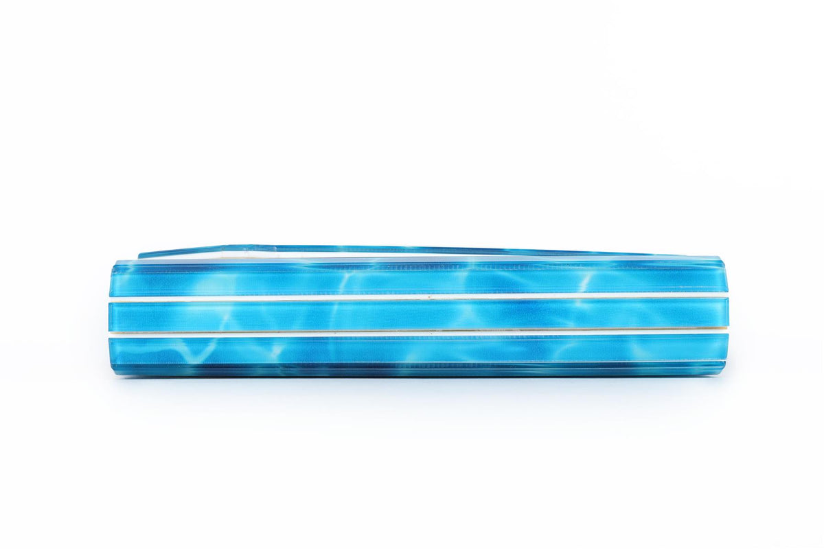 JIMMY CHOO BLUE CANDY ACRYLIC CLUTCH