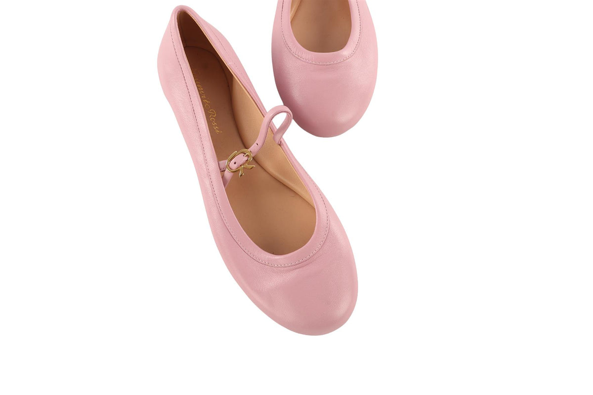 GIANVITO ROSSI PINK LEATHER BALLET FLATS EU 36 UK 3 US 6