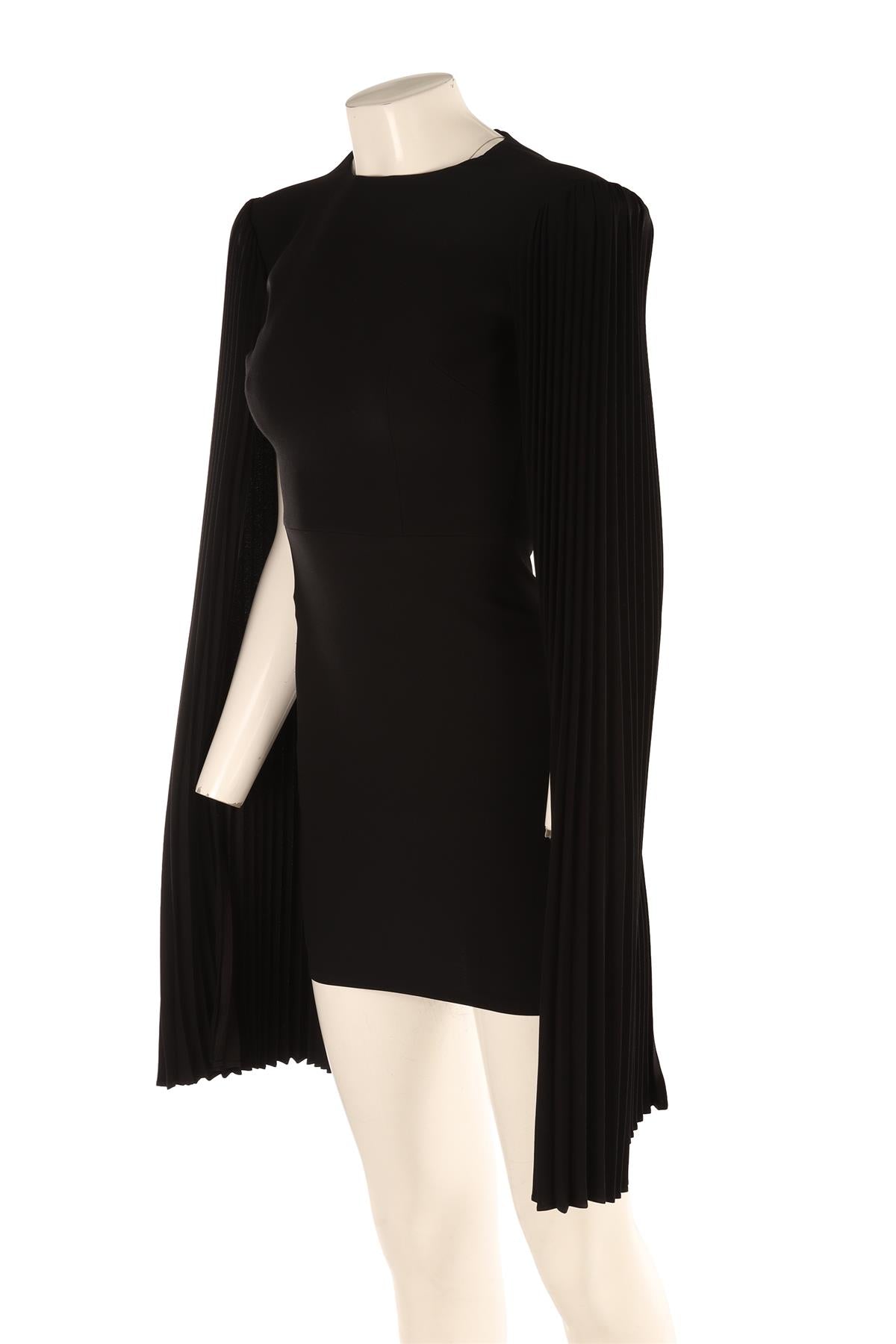 ALEX PERRY BLACK CREPE MINI DRESS SMALL