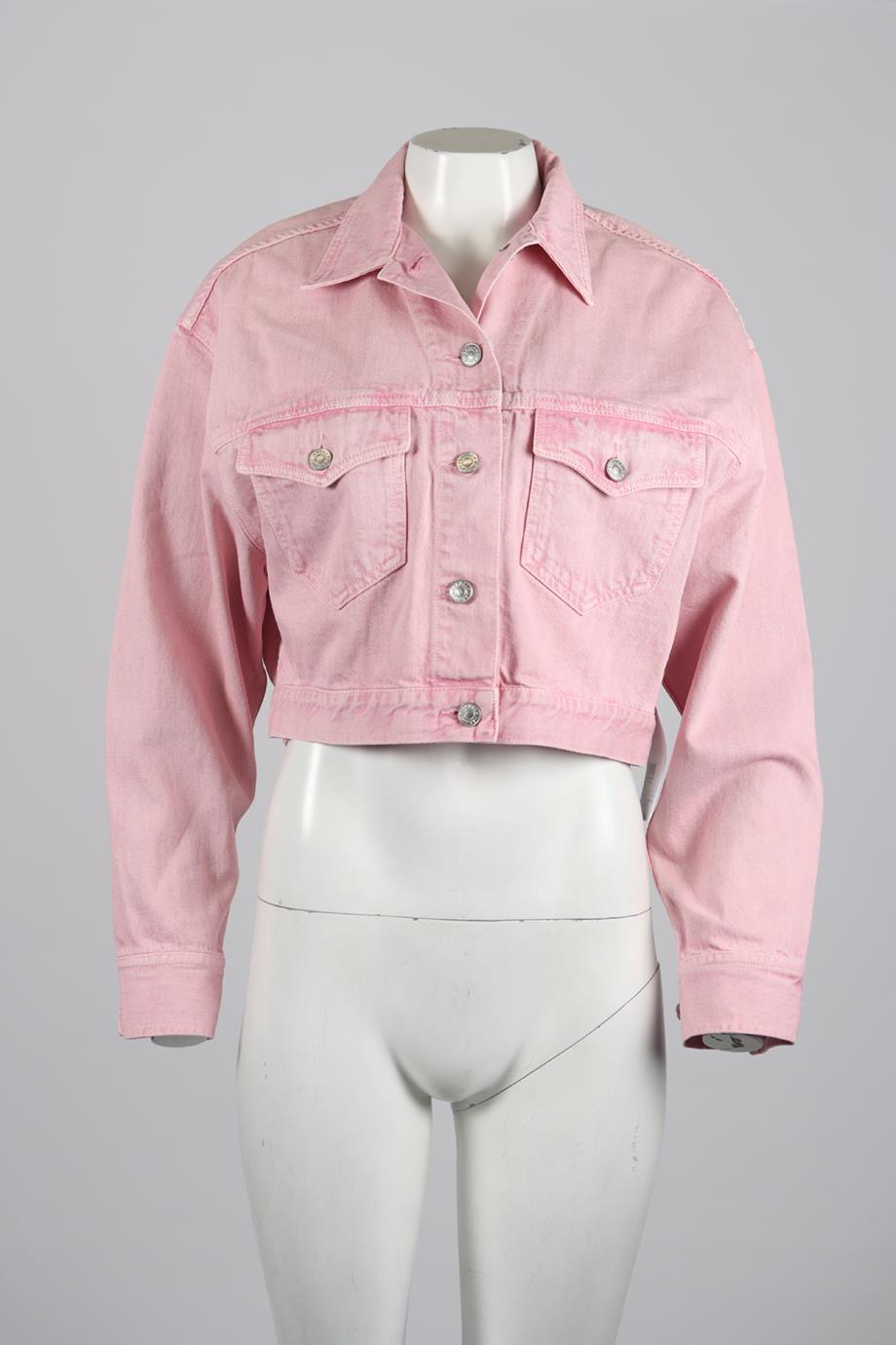ISABEL MARANT ÉTOILE CROPPED DENIM JACKET FR 36 UK 8
