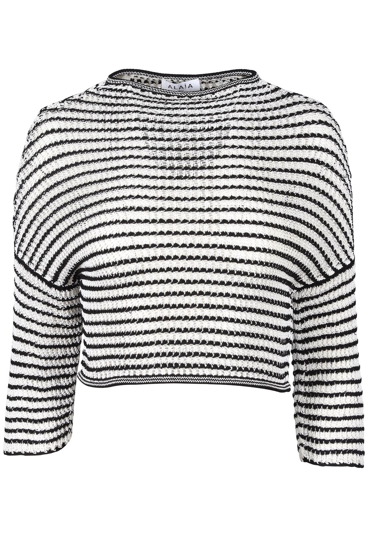 ALAÏA BLACK COTTON TOP FR 36 UK 8