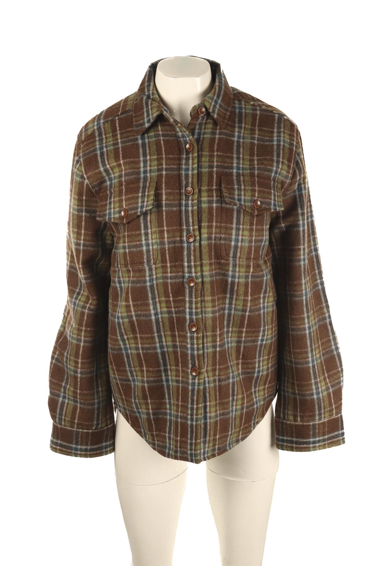 GUIZIO BROWN FELT JACKET XSMALL