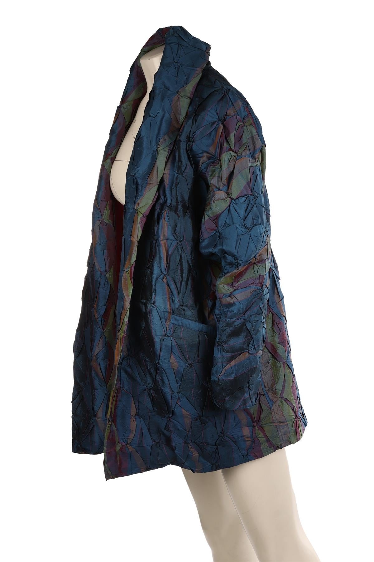 AMRICH BLUE SILK JACKET ONE SIZE