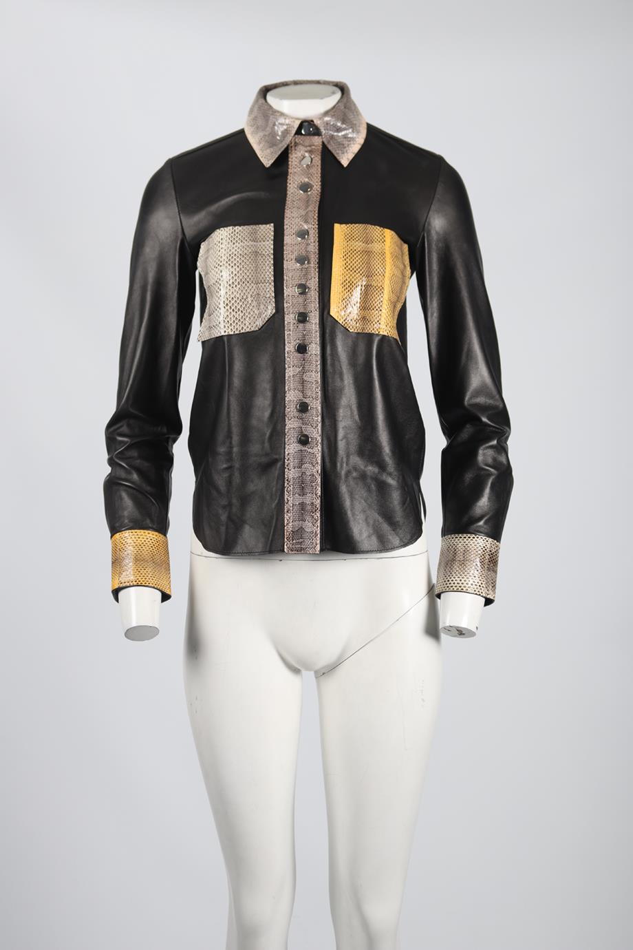 BY MALENE BIRGER LEATHER SHIRT DE 32 UK 6