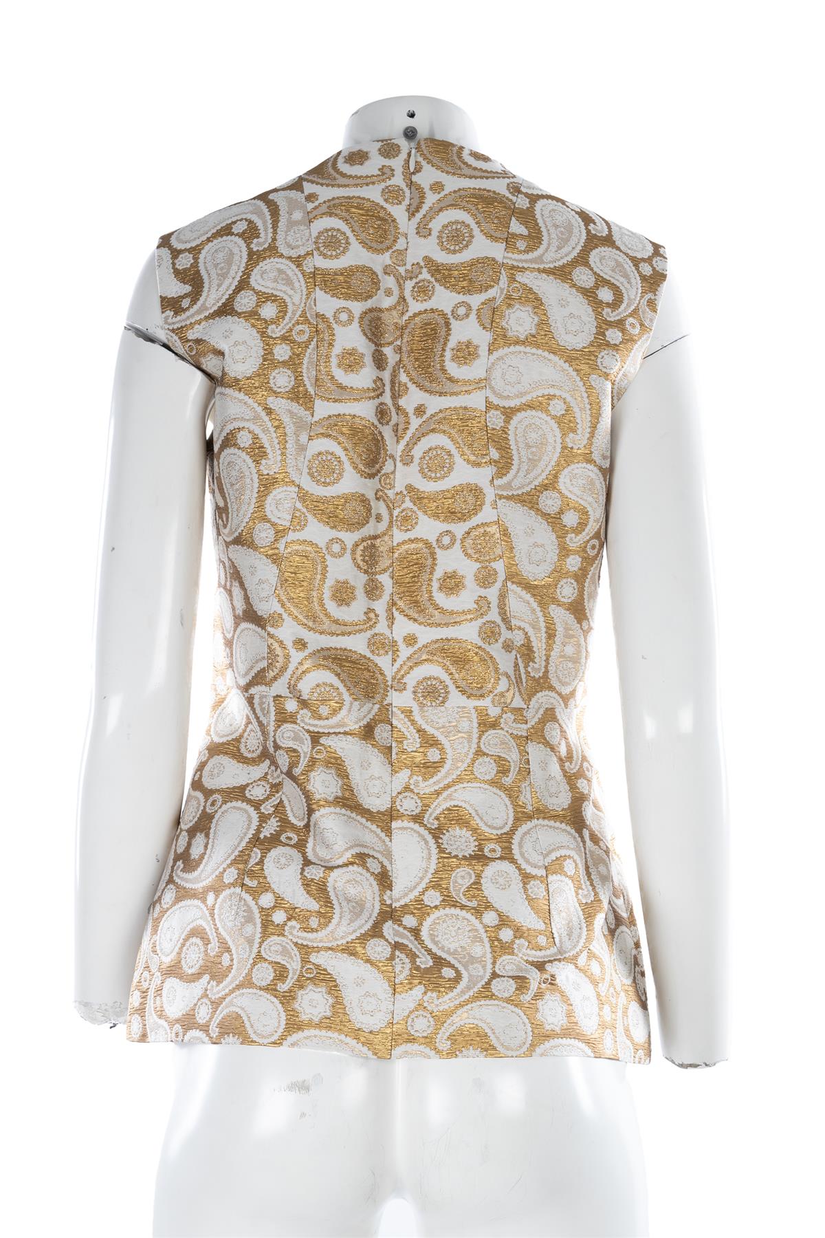 STELLA MCCARTNEY GOLD COTTON TOP IT 42 UK 10