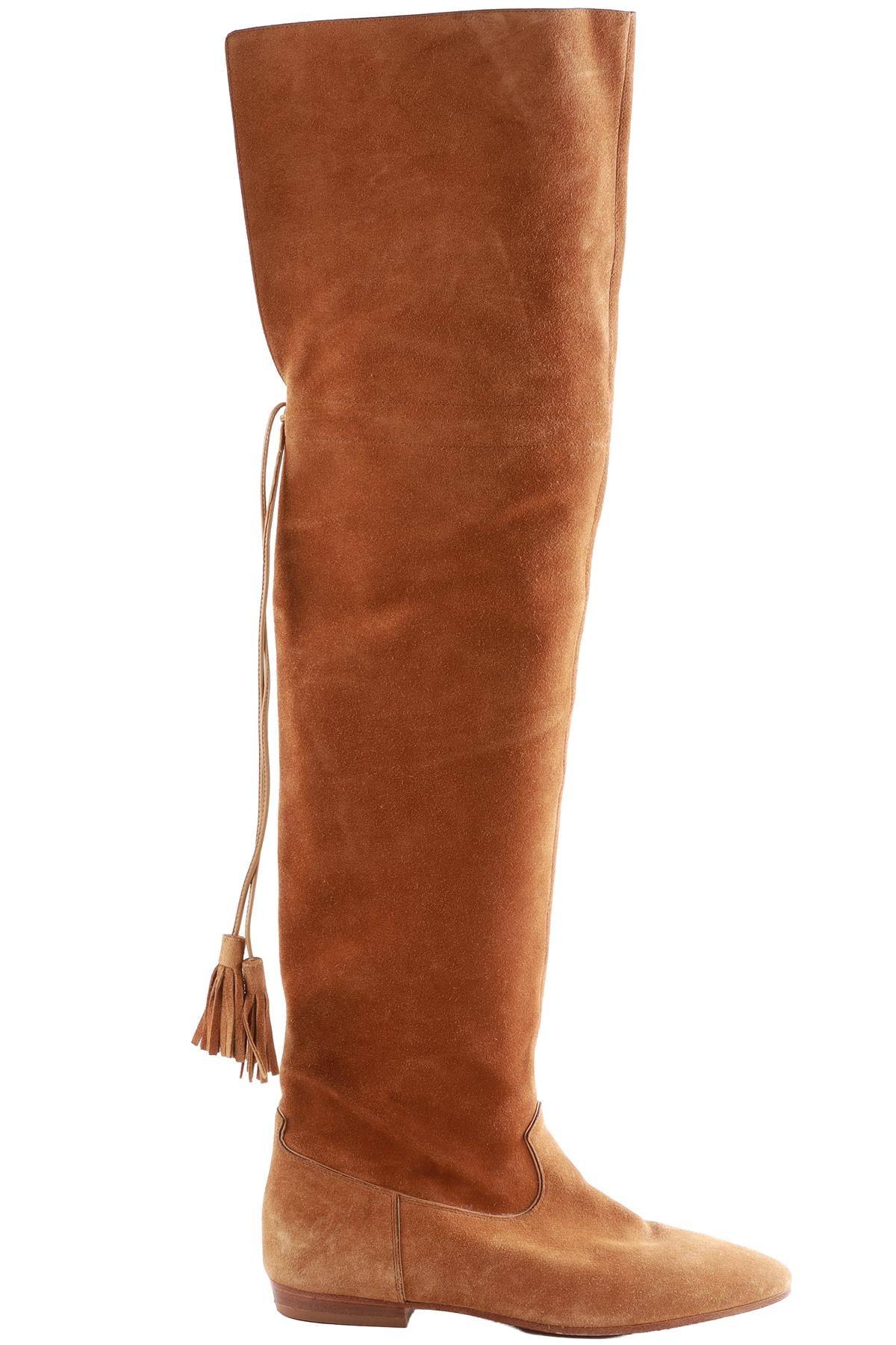 TAN SUEDE OVER THE KNEE BOOTS