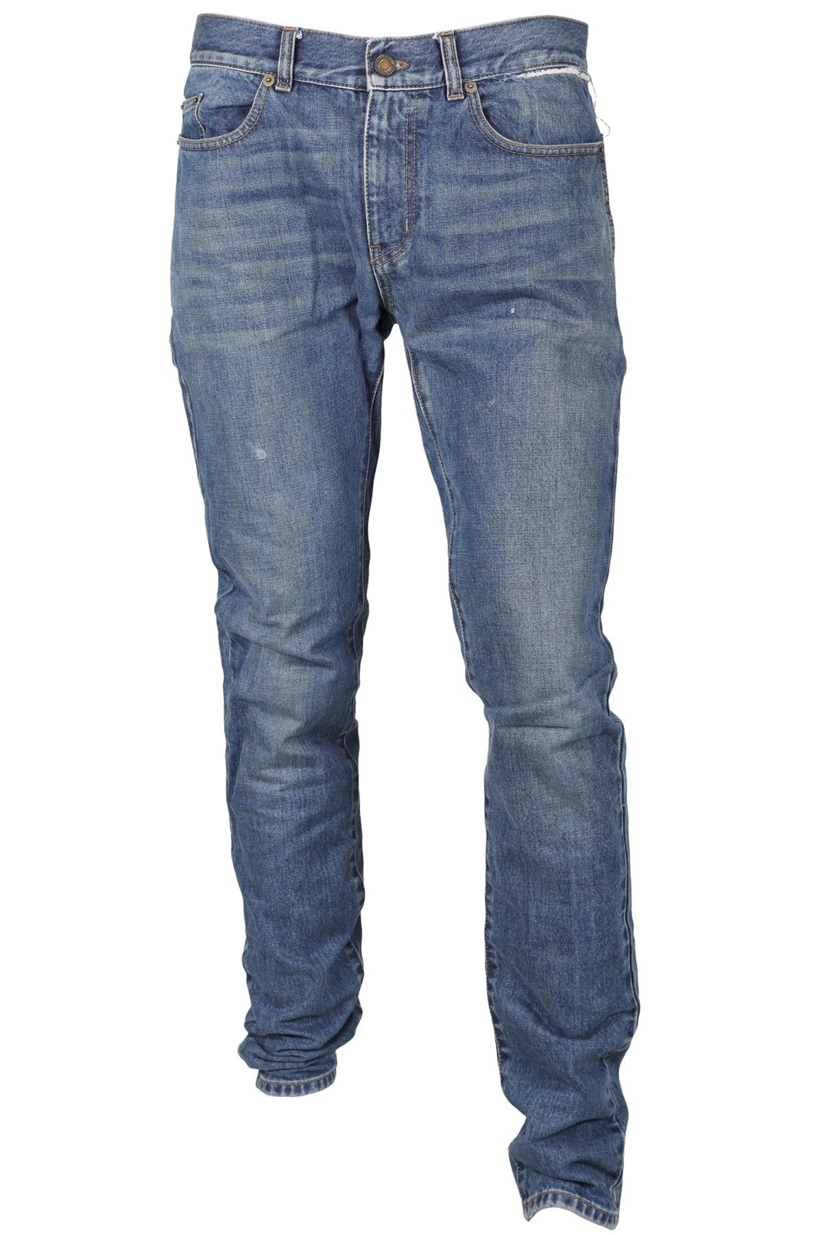 SAINT LAURENT BLUE MEN'S TAPERED JEANS W31 UK/US 31