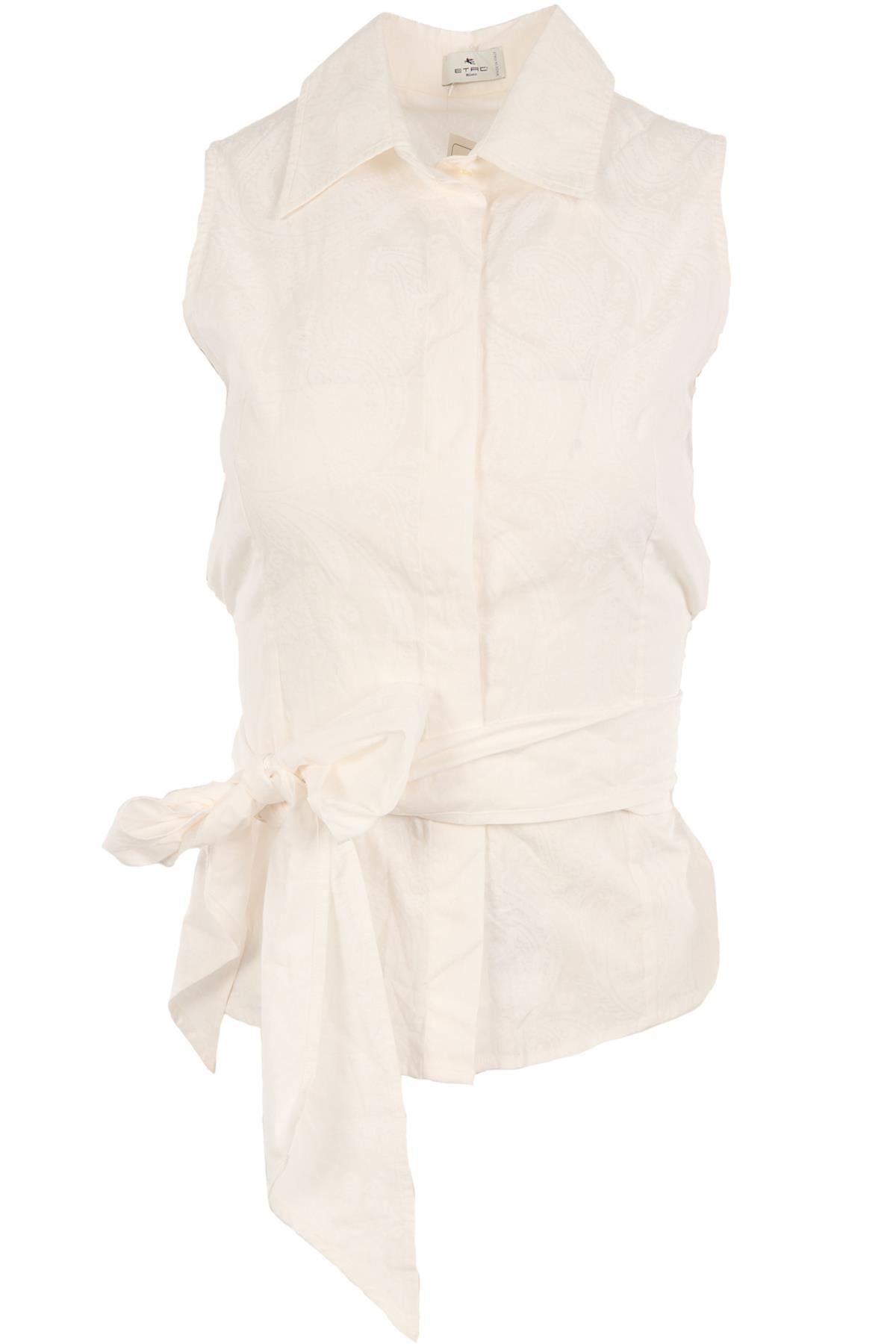 ETRO WHITE COTTON SHIRT IT 42 UK 10