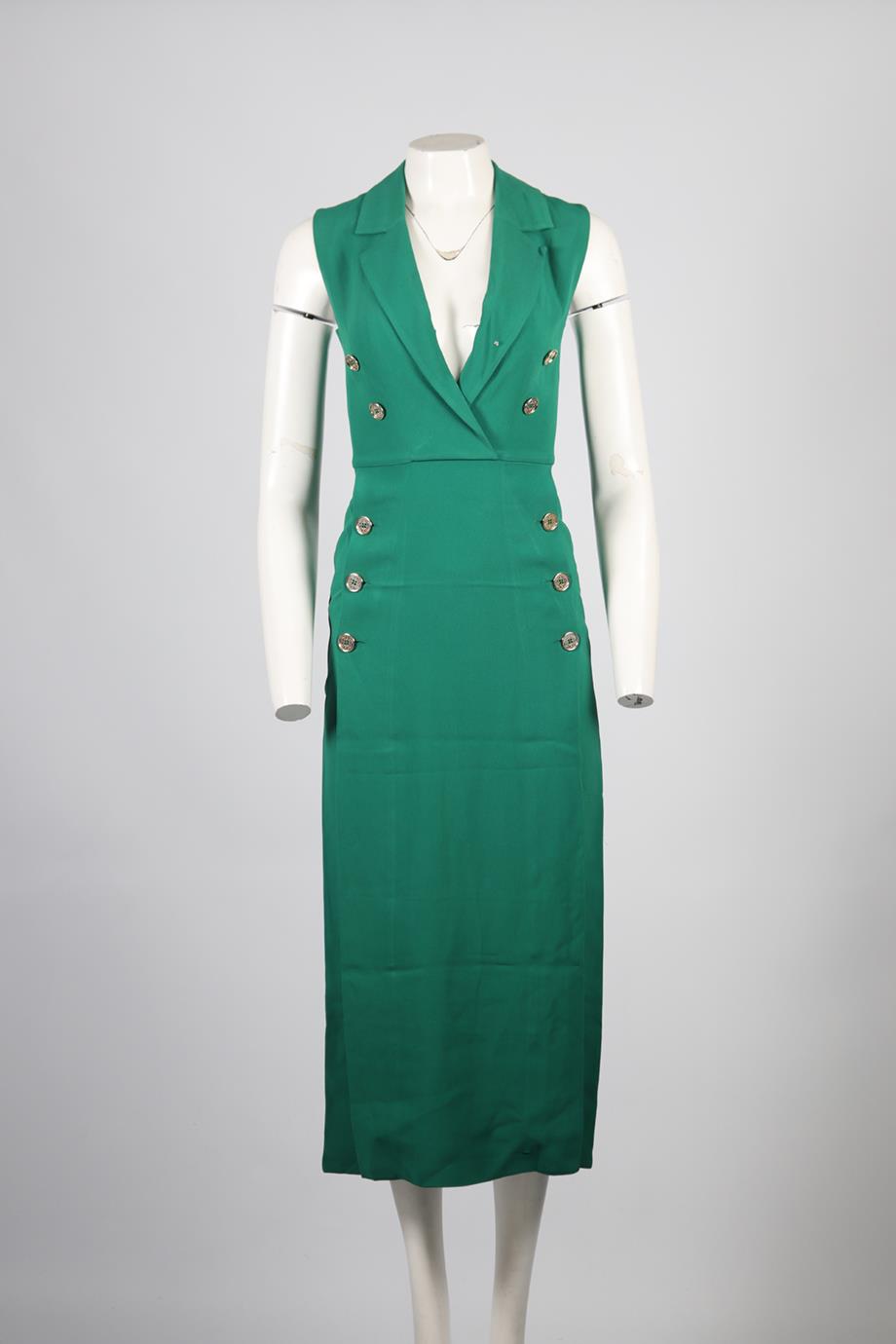 ELIE SAAB CREPE MAXI DRESS FR 36 UK 8