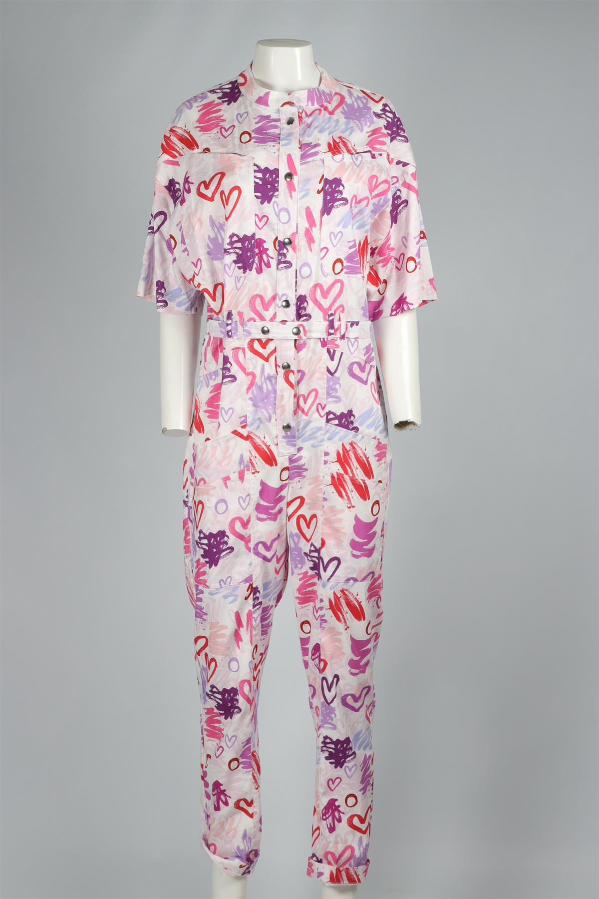 ISABEL MARANT MULTI LINEN JUMPSUIT FR 40 UK 12