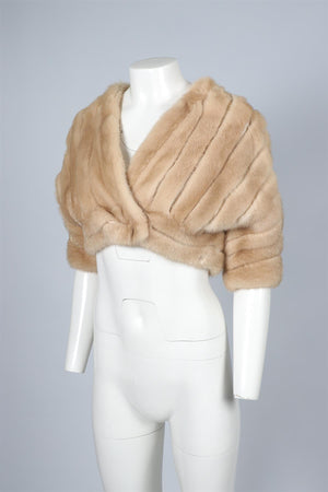 JITROIS BROWN MINK FUR JACKET SMALL