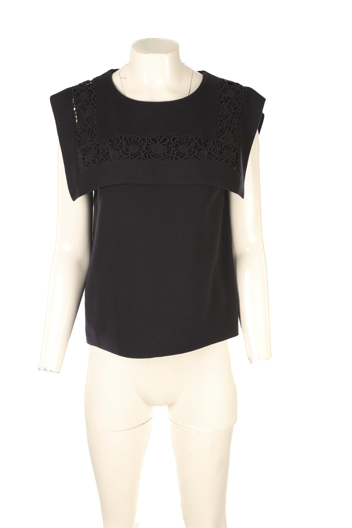 CHLOÉ NAVY COTTON TOP MEDIUM