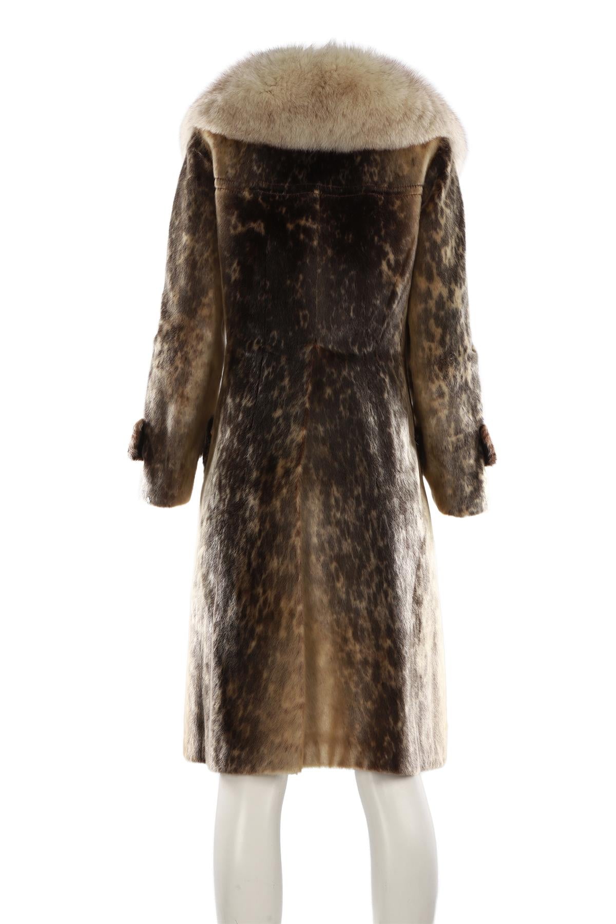 BIRGER CHRISTENSEN + HARRODS MULTI FUR COAT SMALL