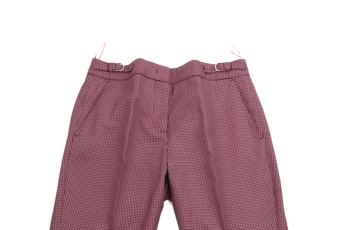 GABRIELA HEARST PURPLE WOOL TAPERED PANTS IT 38 UK 6
