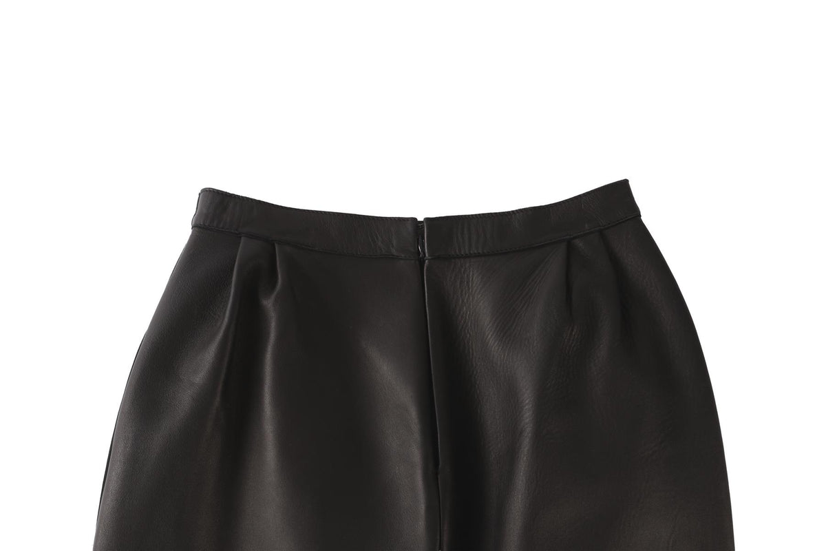 VALENTINO BLACK LEATHER MINI SKIRT IT 38 UK 6
