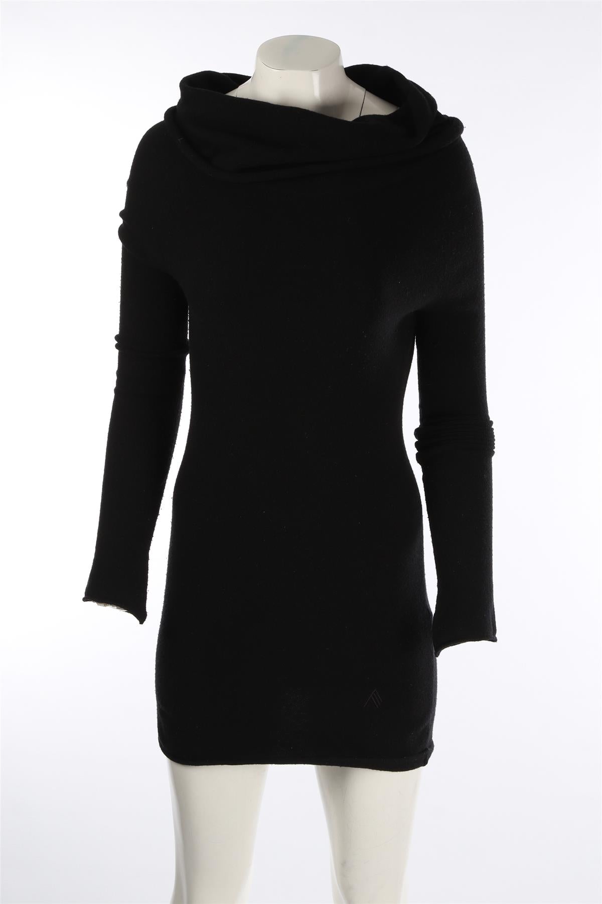 THE ATTICO BLACK KNIT MINI DRESS IT 40 UK 8