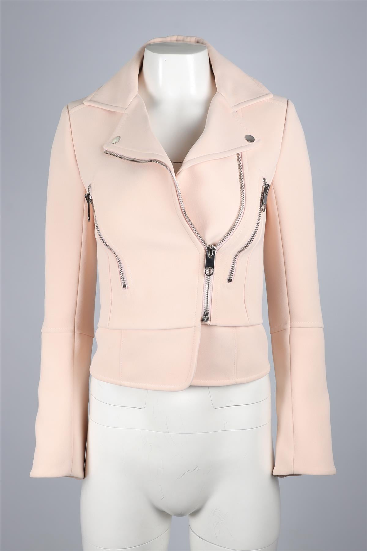 BALENCIAGA PINK CREPE JACKET FR 34 UK 6