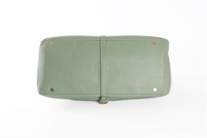 JIMMY CHOO GREEN TULITA LEATHER SHOULDER BAG