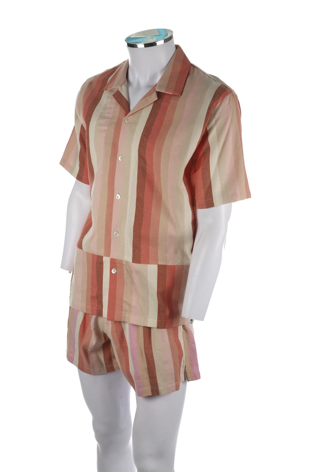 MARRAKSHI MULTI MEN'S COTTON SHIRT AND SHORTS SET SMALL