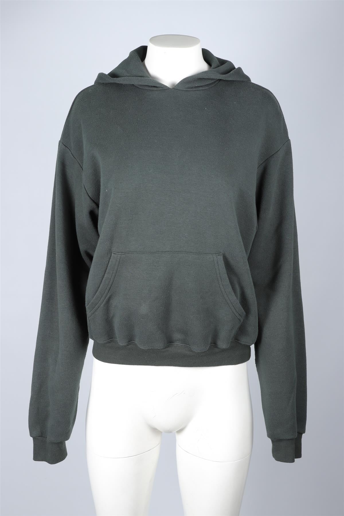 SKIMS GREEN COTTON HOODIE SMALL