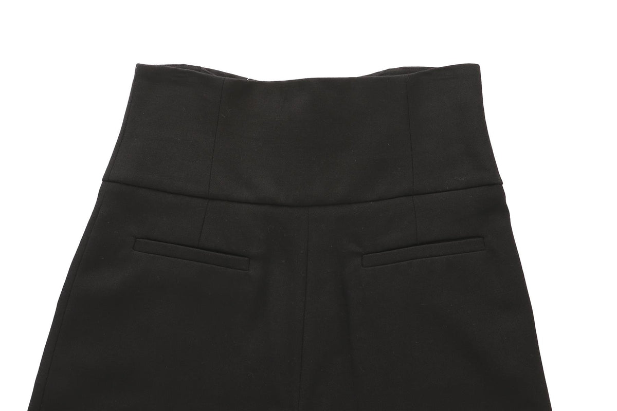 SAINT LAURENT BLACK WOOL TAPERED PANTS FR 34 UK 6