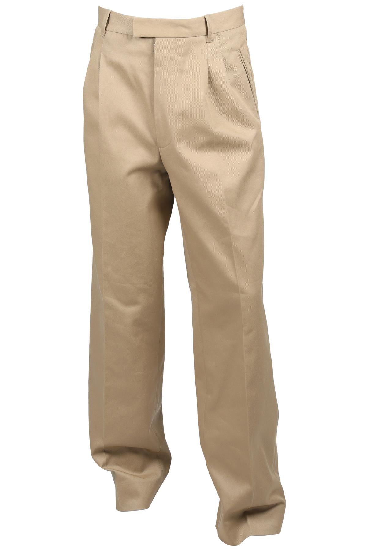 MAISON MARGIELA TAN MEN'S COTTON PANTS IT 52 UK/US WAIST 36