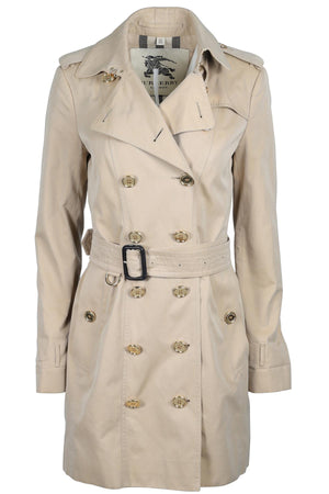 BURBERRY BEIGE COTTON TRENCH COAT UK 10