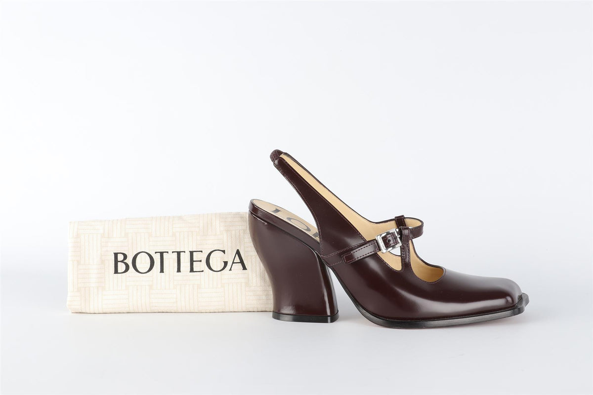 LOEWE BURGUNDY ONDA LEATHER PUMPS EU 39 UK 6 US 9