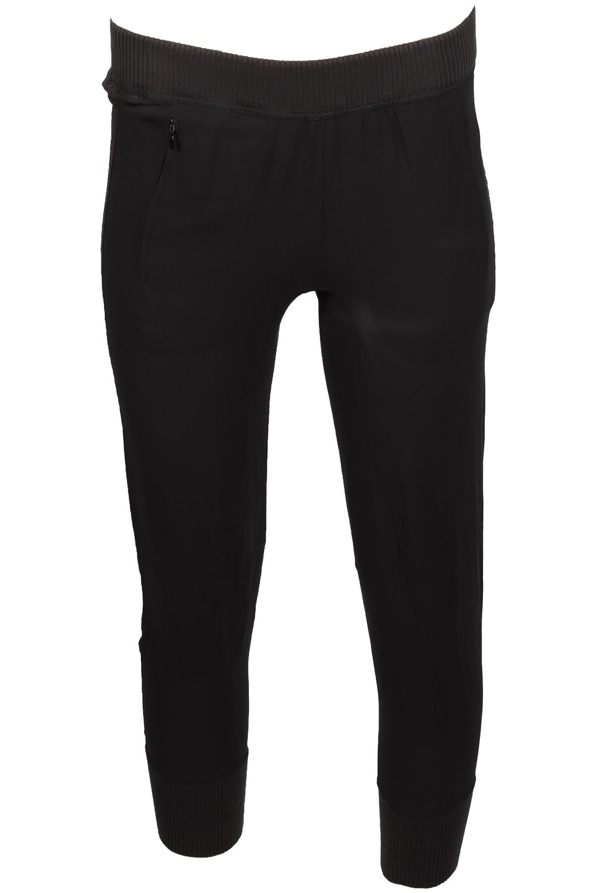 NINA RICCI BLACK SILK TAPERED PANTS FR 34 UK 6