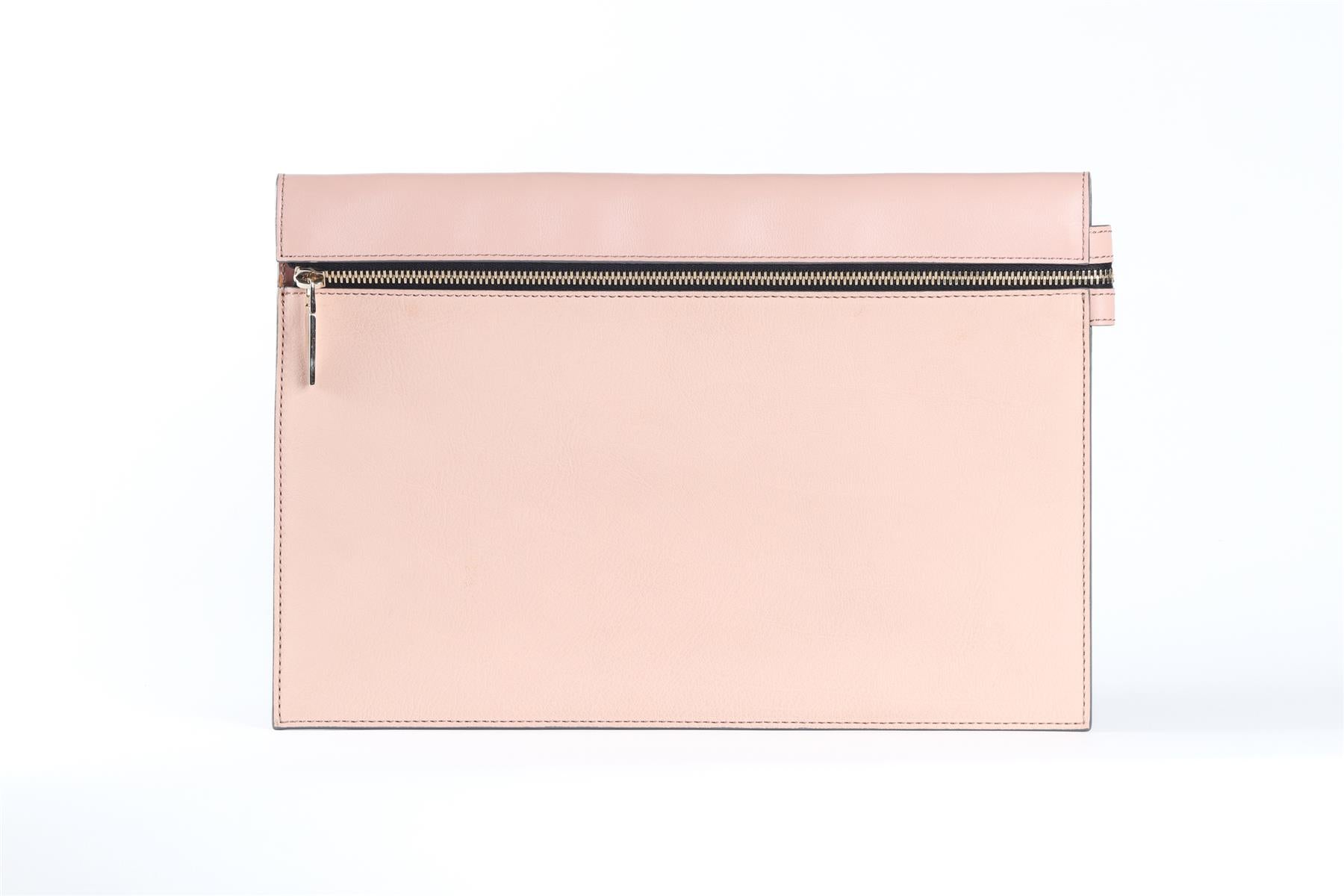 VICTORIA BECKHAM PINK LEATHER CLUTCH