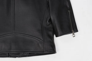LOEWE BLACK LEATHER JACKET FR 36 UK 8
