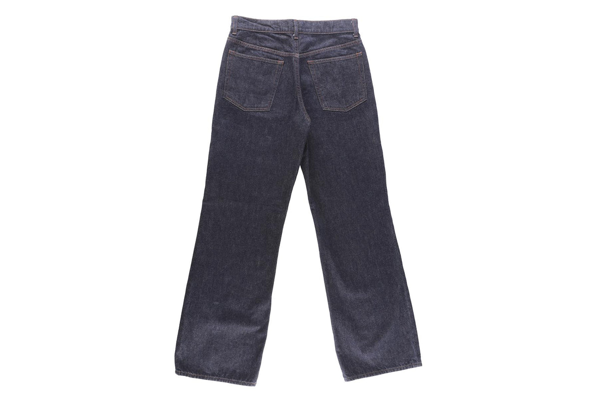 THE ROW BLUE HIGH RISE STRAIGHT LEG JEANS W25