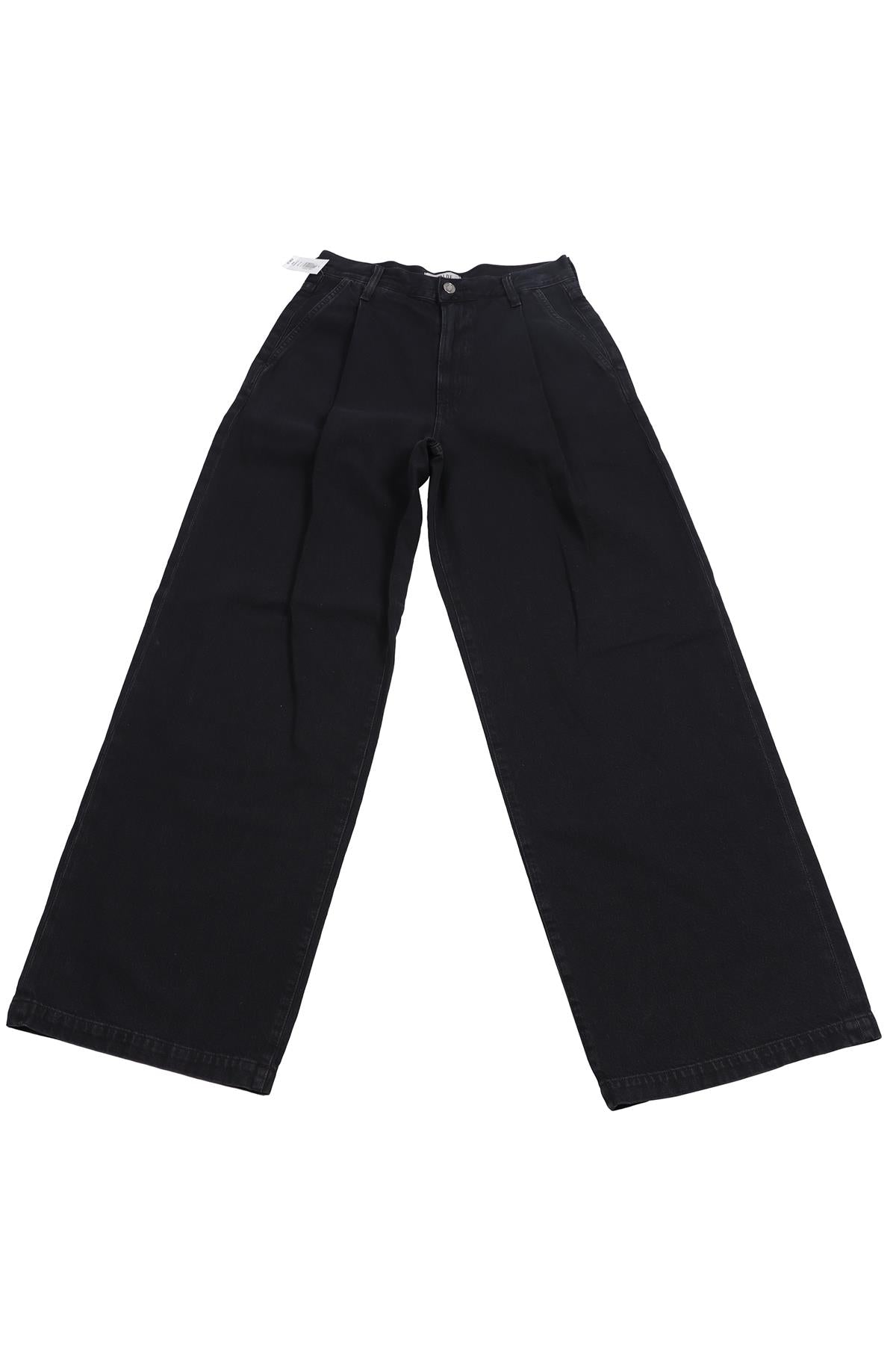 AGOLDE BLACK HIGH RISE WIDE LEG JEANS W24 UK 6