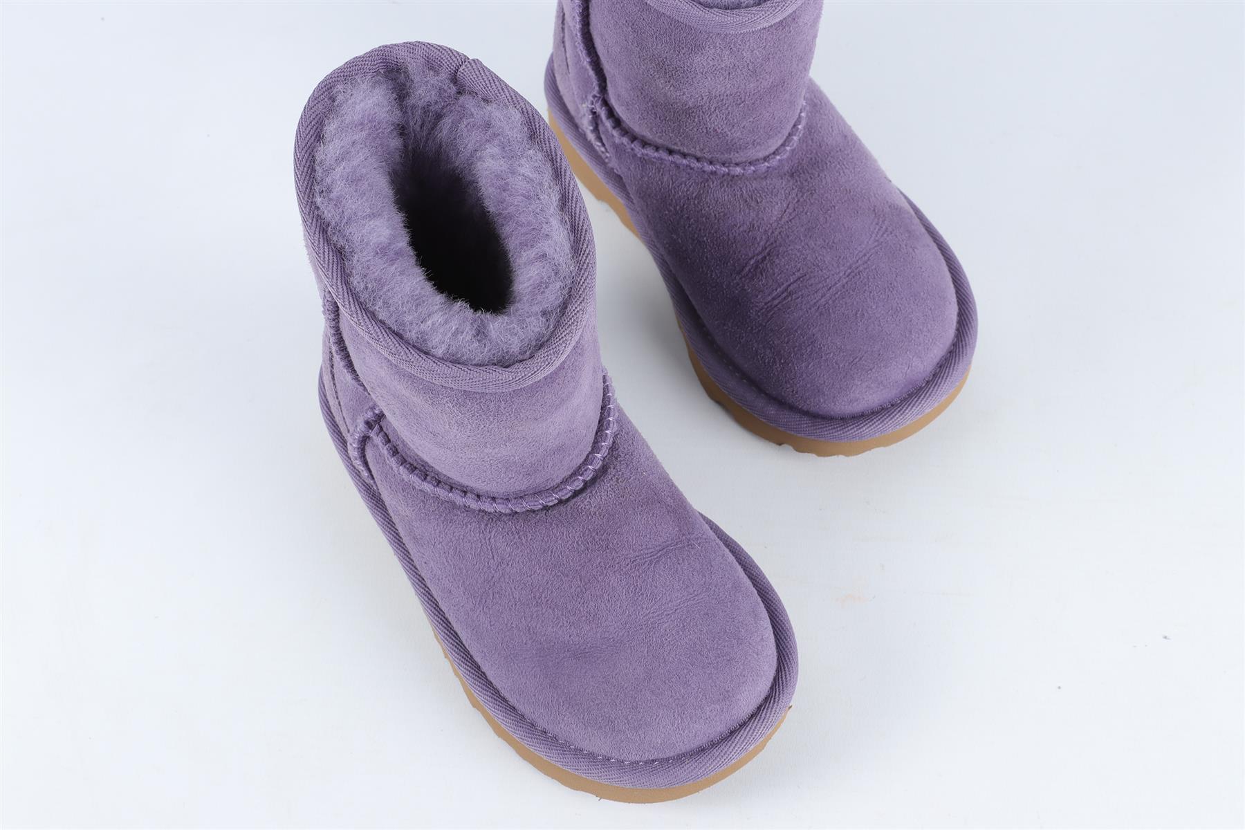 UGGS PURPLE GIRLS SUEDE ANKLE BOOTS
