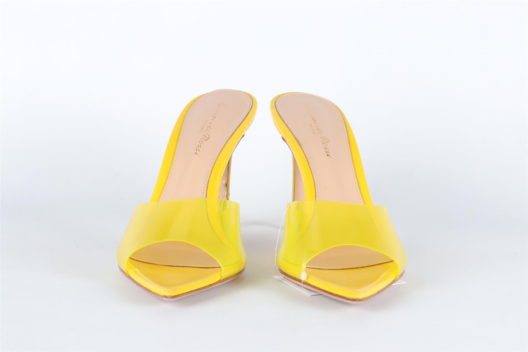 GIANVITO ROSSI YELLOW PVC SANDALS EU 38 UK 5 US 8