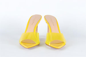 GIANVITO ROSSI YELLOW PVC SANDALS EU 38 UK 5 US 8
