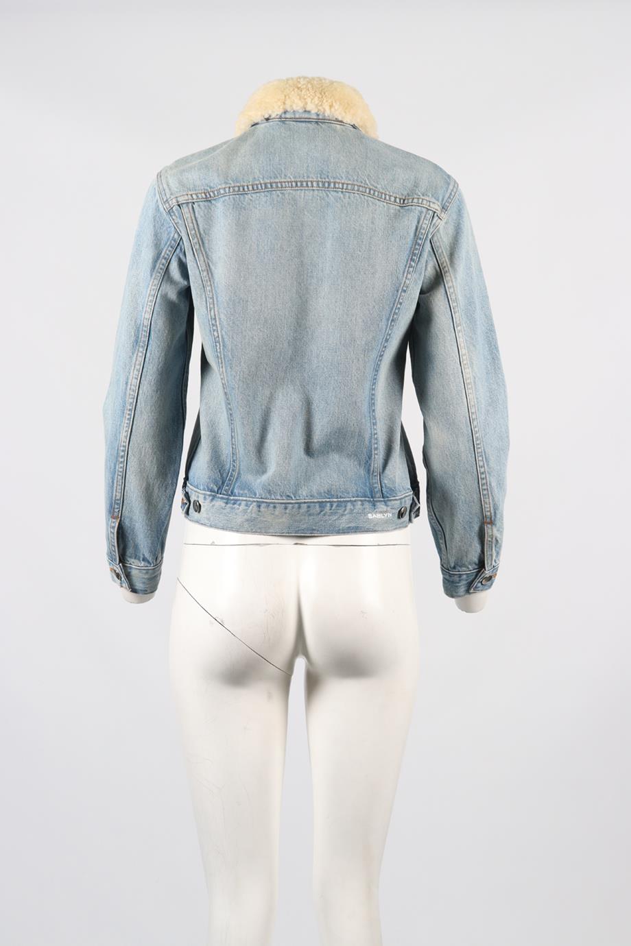 SABLYN SHEARLING AND DENIM JACKET SMALL