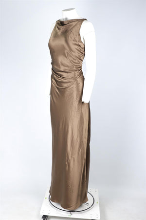 REFORMATION GREEN SILK MAXI DRESS US 8 UK 12