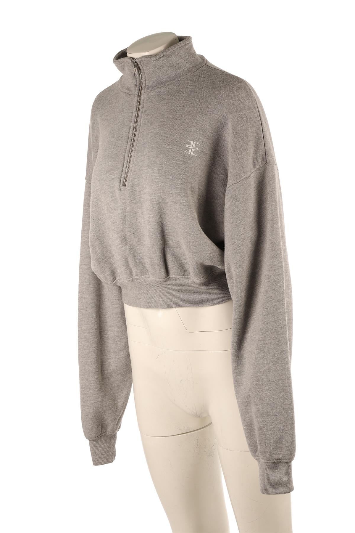 ETERNE GREY COTTON SWEATSHIRT SMALL